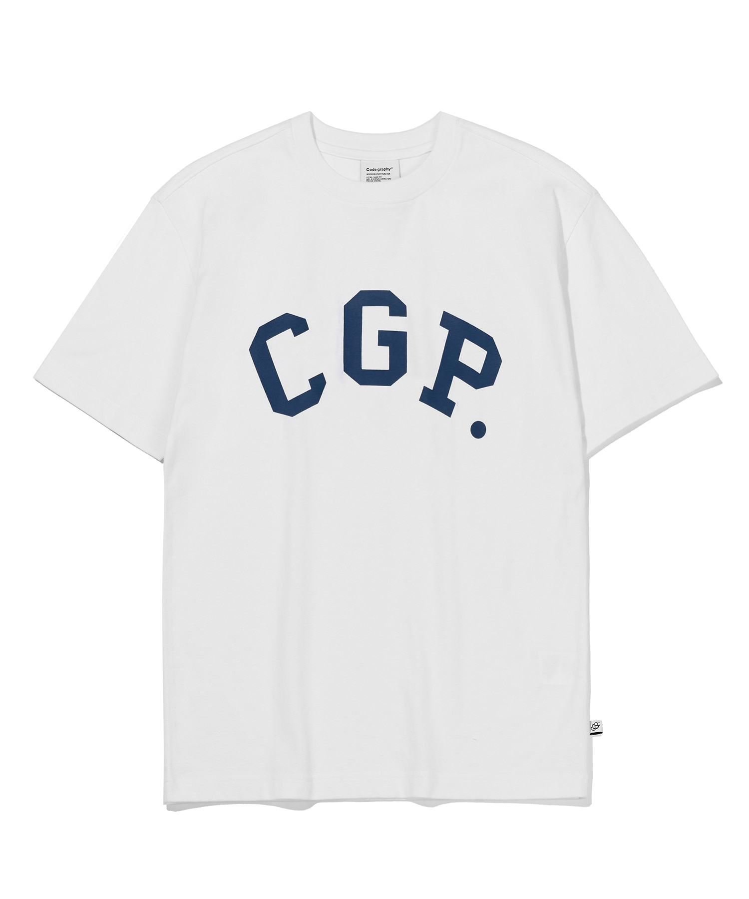 CGP 심플 아치 로고 티셔츠_네이비